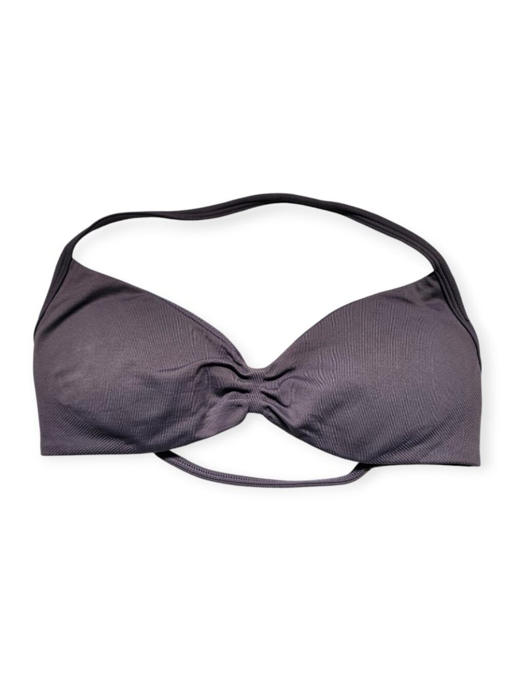 Women's Gray Backless Bandeau Sports Bra Top Removable Pads Small